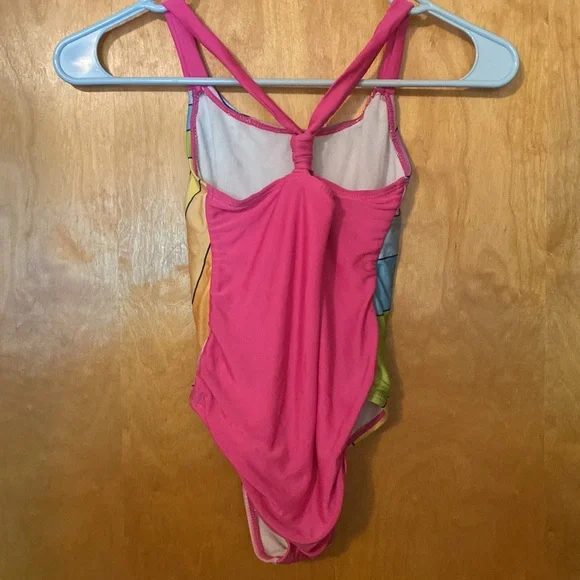 Star Wars Bathing Swim Suit Rainbow Striped Girls S 6 - Picture 3 of 6